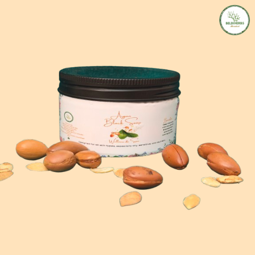 Moroccan Black Soap with Argan Oil — Traditional Hammam Beauty Ritual