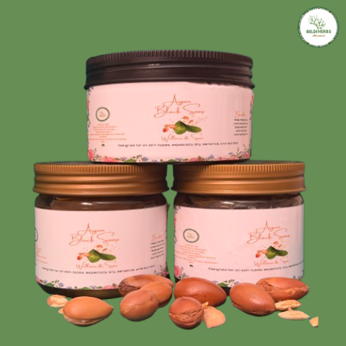 Moroccan Black Soap with Argan Oil — Traditional Hammam Beauty Ritual